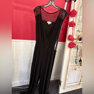Soho Apparel Black Sheer Overlay Dress